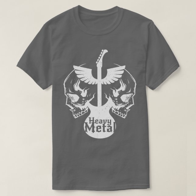 Camiseta Fuertes Guitars voladores Metalizado con cráneo ro (Diseño del anverso)