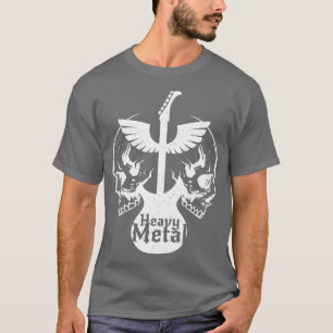 Camiseta Fuertes Guitars voladores Metalizado con cráneo ro