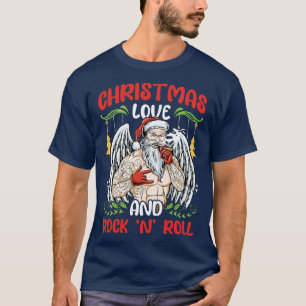 Camiseta Fuertes y duros Navidades de Santa Metalizado aman