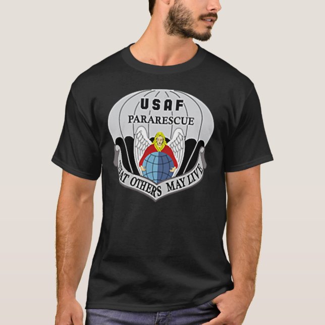 Camiseta Fuerza Aérea Pararescue PJ Veterano Militar Moral (Anverso)