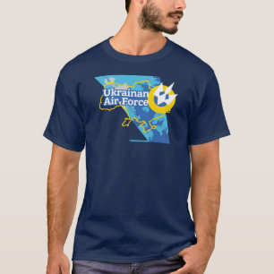 Camiseta Fuerza Aérea Ucraniana en píxel camo su-27 T-Shi