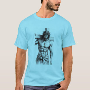 Camiseta Fuerza de Crucifixión - Jesús llevando la cruz
