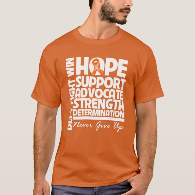 Camiseta Fuerza de la ayuda de la esperanza de la leucemia (Anverso)