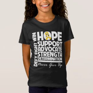 Camiseta Fuerza de la ayuda de la esperanza del cáncer de