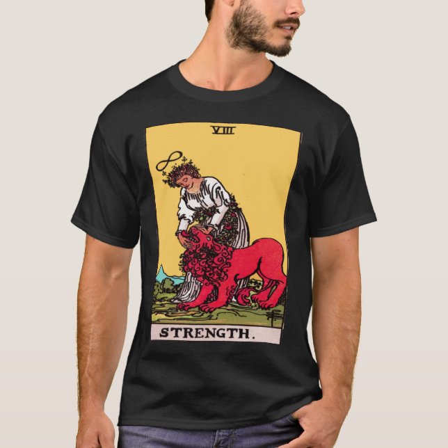 Camiseta Fuerza de la tarjeta Tarot (Anverso)
