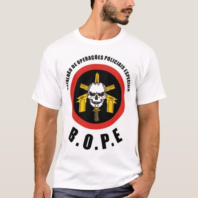 Camiseta Fuerza de policía especial de BOPE Tropa De Elite (Anverso)