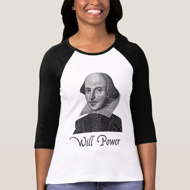 Camiseta Fuerza de voluntad de William Shakespeare (Anverso)