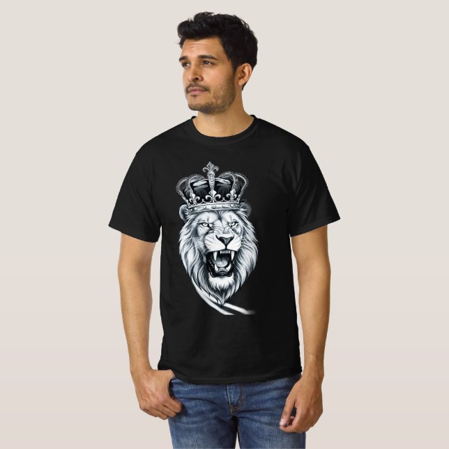 Camiseta Fuerza del León Rey Gráfico (Anverso completo)