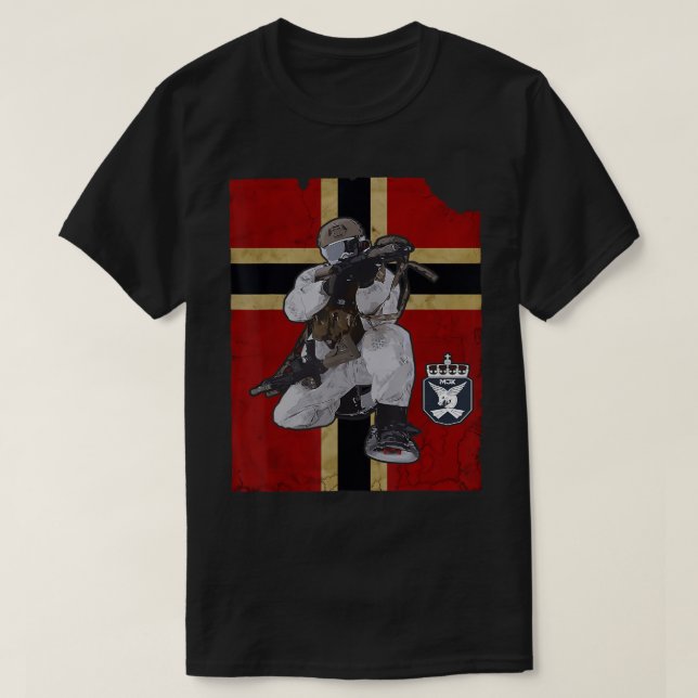 Camiseta Fuerza Especial Militar Noruega Marinejeger Norwa (Diseño del anverso)