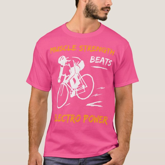 Camiseta Fuerza muscular vence al Electro Power Mountainbik (Anverso)