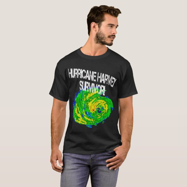 Camiseta ¡Fuerza para Tejas!  ¡Superviviente de Harvey del (Anverso completo)