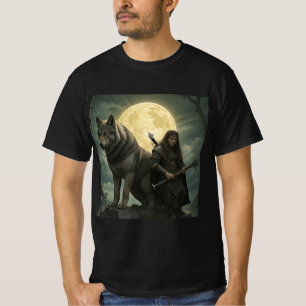 Camiseta Fuerza Salvaje: Guerrero y Lobo