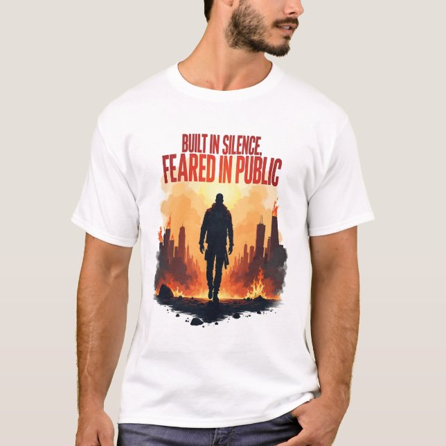 Camiseta Fuerza silenciosa - Tee de historietas de Cyberpun (Anverso)