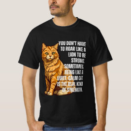 Camiseta Fuerza silenciosa - Tee motivacional para gatos ca