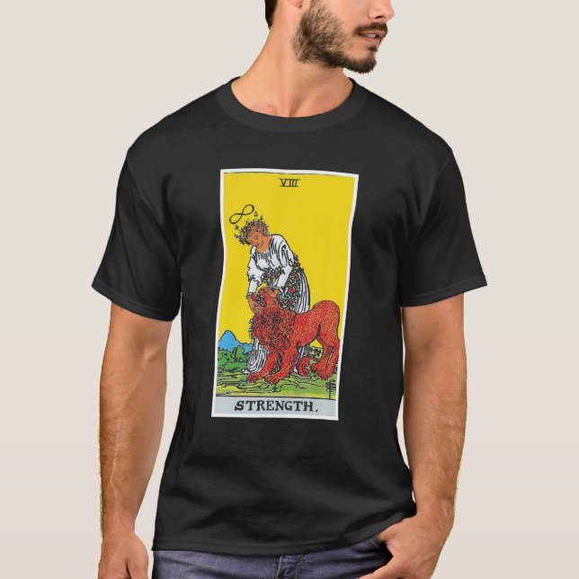 Camiseta Fuerza Tarjeta Tarot Creencias ocultas Divination  (Anverso)
