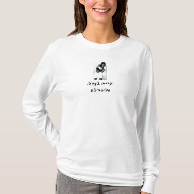 Camiseta Fuerza. Valor. Determinación. Hoodie. de las (Anverso)