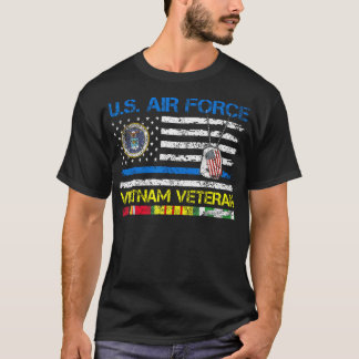 Camiseta Fuerza Vietnam Veterano Usaf Bandera Veterana