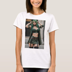 Camiseta Fuerza y Estilo: Cosplay Militar Verde