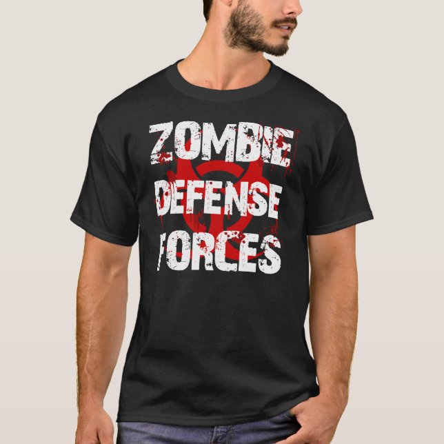 CAMISETA FUERZAS DE DEFENSA DEL ZOMBI (Anverso)
