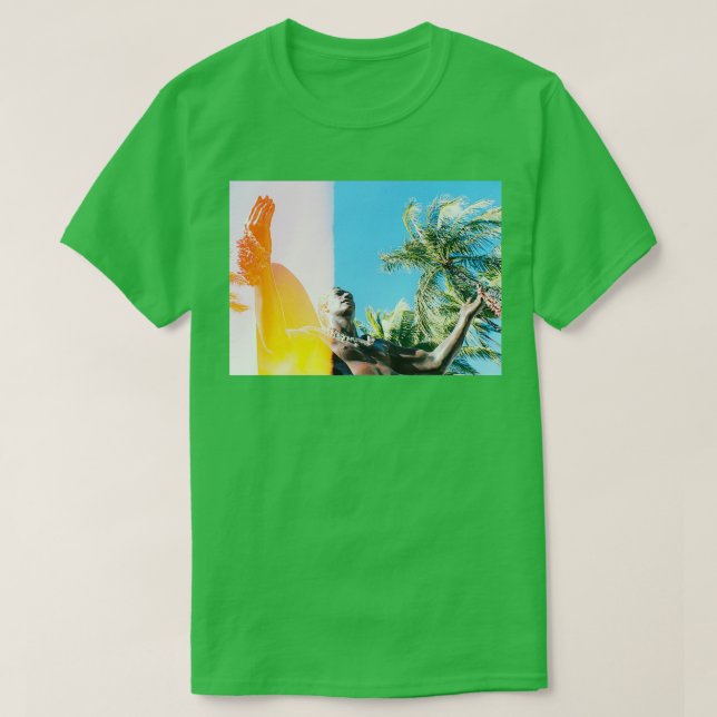 Camiseta Fuga de luz Waikiki de la estatua de Duke Kahanamo (Diseño del anverso)
