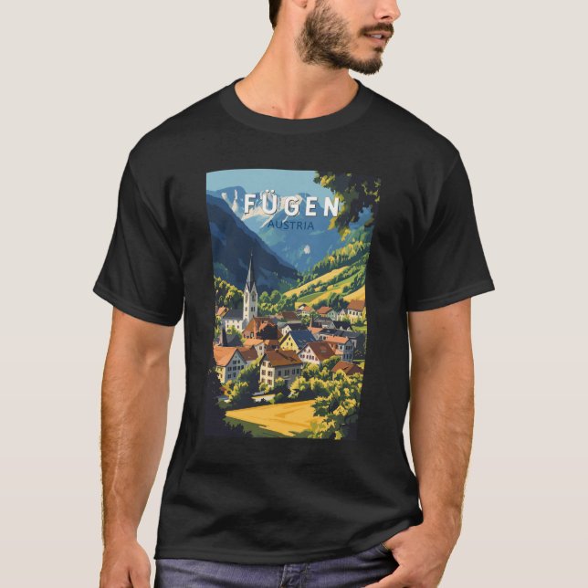 Camiseta Fugen Austria Ilustracion Viajes de arte (Anverso)