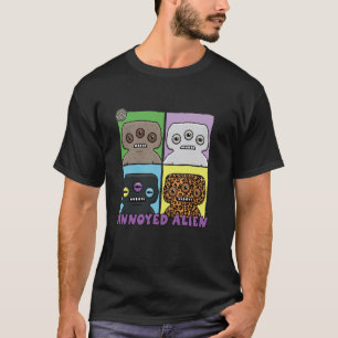 Camiseta Fuggler Alien Alienado Marrón Crema Negro & Leopar