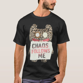 Camiseta Fuggler Caos Me Sigue Estampado Animal Monstruo Pu
