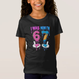 Camiseta Fui 6 Ahora Soy 7 Glitch Drip Divertido Cumpleaños