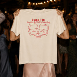 Camiseta Fui a los anillos de boda de nombres personalizado