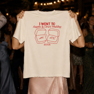 Camiseta Fui a los anillos de boda de nombres personalizado