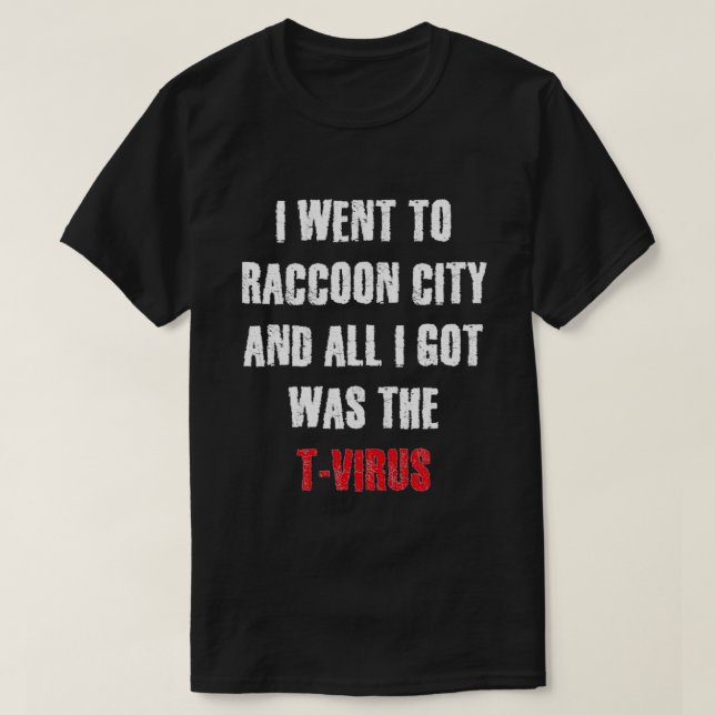 Camiseta Fui a Raccoon City (Diseño del anverso)