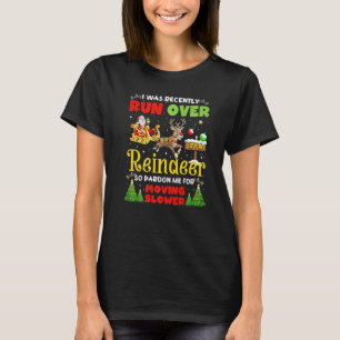 Camiseta Fui Atropellado Por Navidades De Renos Abuela Grac