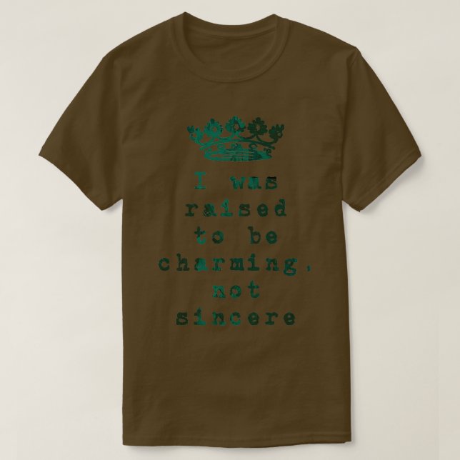 Camiseta Fui criado para ser encantador no sincero (Diseño del anverso)
