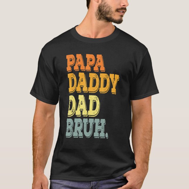 Camiseta Fui De Dada Daddy Dad Bruh Retro Dad (Anverso)