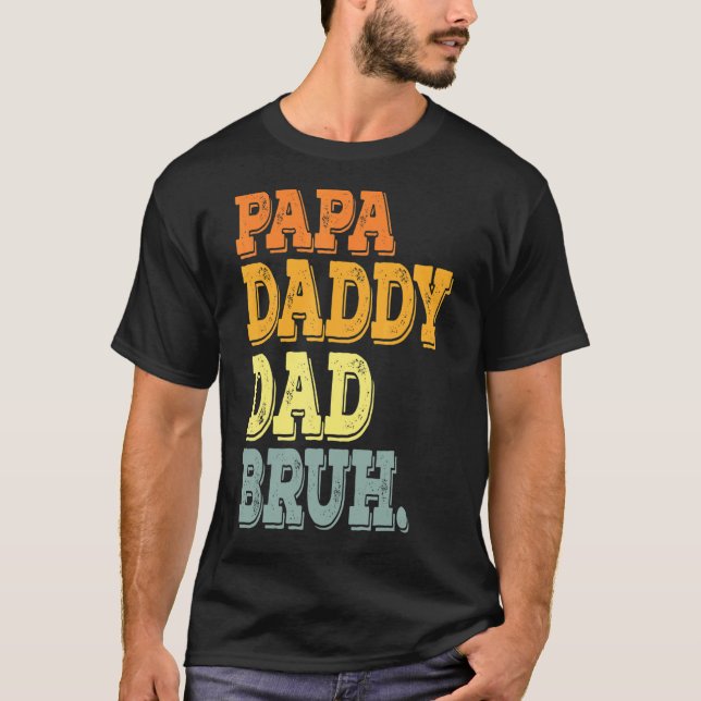 Camiseta Fui De Dada Daddy Dad Bruh Retro Dad (Anverso)