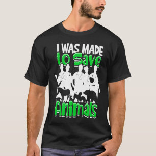 Camiseta Fui hecho para salvar animales  veterinario divert