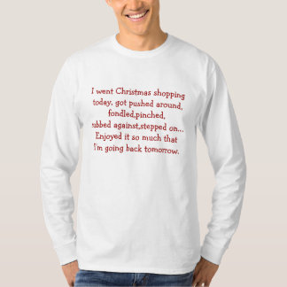 Camiseta Fui navidad que hacía compras - manga larga básica