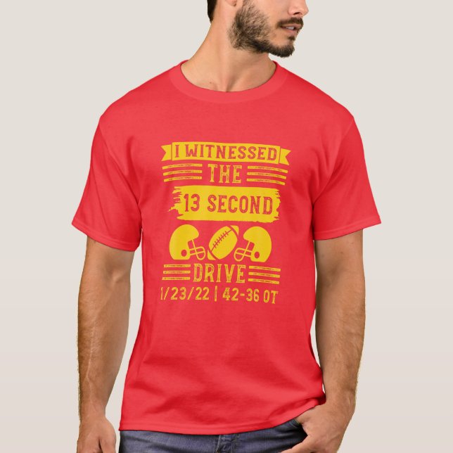 Camiseta Fui Testigo De La 13 Segunda Carrera, Funny Footba (Anverso)