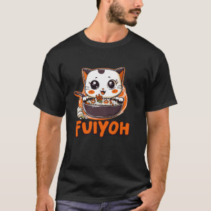 Camiseta Fuiyoh - Gato Lindo Comiendo Comida China En Wok
