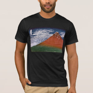 Camiseta Fuji rojo, Volcán Aka Fujiyama Katsushika Hokusai