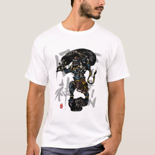 Camiseta "FUJIN" Dios de la caligrafía eólica arte