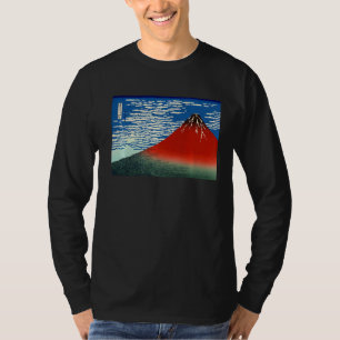 Camiseta Fujisan Rojo En Clima Claro Imagen De Paisaje Japo