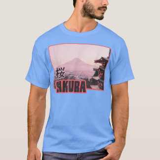Camiseta Fujiyama Sakura florecimiento de cerezo en arte pa