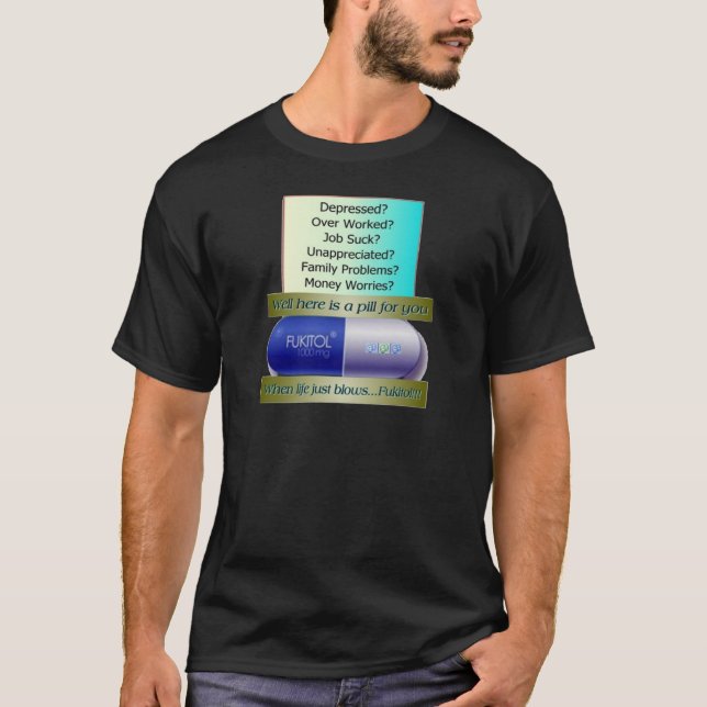Camiseta Fukitol, trabajo no chupa, sobre trabajado, (Anverso)