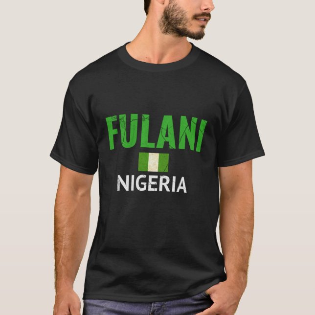 Camiseta Fulani Fulbe Peul Fula Bandera Nigeriana (Anverso)