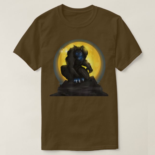 Camiseta Full Moon  Halloween Werewolf 880  (Diseño del anverso)