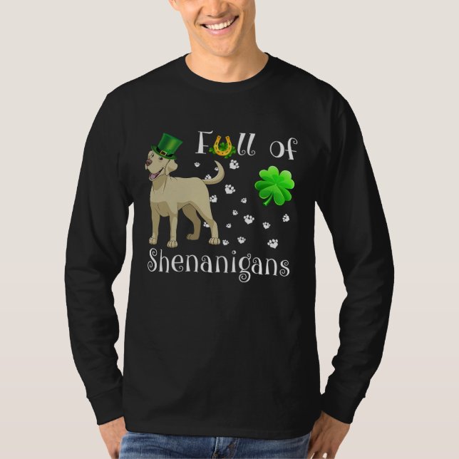 Camiseta Full Of Shenanigans labrador Dog Irish (Anverso)
