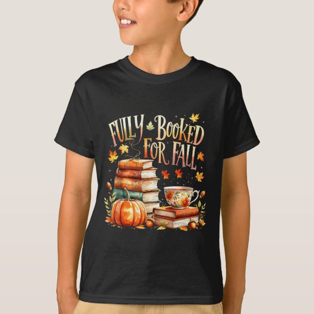 Camiseta Fully Booked For Fall Cozy Autumn Reading Gift  (Anverso)