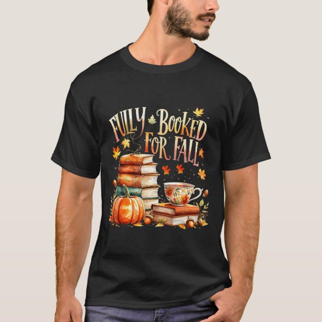 Camiseta Fully Booked For Fall Cozy Autumn Reading Gift  (Anverso)