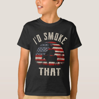 Camiseta Fuma ese regalo divertido de patriota para barbaco